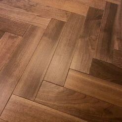 Liberty Floors American Black Walnut - Herringbone Parquet 14mm Engineered Real Wood Flooring (219505) -Flooring Discount Store american black walnut herringbone parquet 14mm engineered real wood flooring 219505 p85876 196395 image
