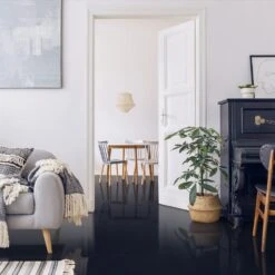 Flooring Discount Store 23 Liberty Floors Black - Lustre Flawless 8mm Laminate Flooring (183655)