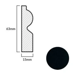 Leader Black Torus Laminate Skirting Board (2.4m) 8 Leader Black Torus Laminate Skirting Board (2.4m) -Flooring Discount Store black torus laminate skirting board 2 4m p84894 191825 image