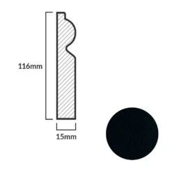 Leader Black Torus Laminate Skirting Board (2.4m) 9 Leader Black Torus Laminate Skirting Board (2.4m) -Flooring Discount Store black torus laminate skirting board 2 4m p84894 191826 image