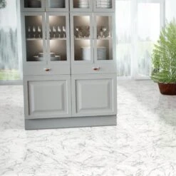 Liberty Floors Carrara Marble - Lustre Stone 8mm High Gloss Laminate Flooring (223773) -Flooring Discount Store carrara marble lustre stone 8mm high gloss laminate flooring 223773 p90003 207838 image