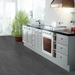Liberty Floors Charcoal Grey - Lustre 8mm High Gloss Laminate Flooring (217056) -Flooring Discount Store charcoal grey lustre 8mm high gloss laminate flooring 217056 p84205 187689 image
