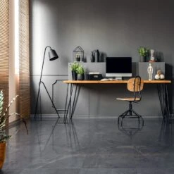 Flooring Discount Store 27 Liberty Floors Grey Marble - Lustre Plaza 8mm High Gloss Laminate Flooring (222936)