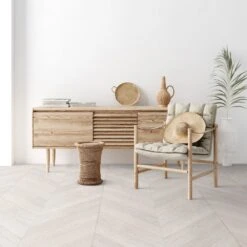 Liberty Floors Ivory White Oak - Chevron 15mm Engineered Real Wood Flooring (249203) -Flooring Discount Store ivory white oak chevron 15mm engineered real wood flooring 249203 p108329 236718 image