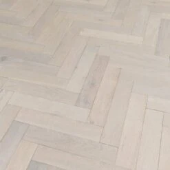 Liberty Floors Ivory White Oak - Herringbone Parquet 14mm Engineered Real Wood Flooring (219387) -Flooring Discount Store ivory white oak herringbone parquet 14mm engineered real wood flooring 219387 p85835 201397 image