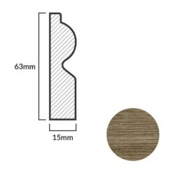 Leader Medium Oak Torus Laminate Skirting Board (2.4m) -Flooring Discount Store medium oak torus laminate skirting board 2 4m p84912 191837 image