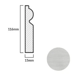 Leader Off-White Torus Laminate Skirting Board (2.4m) 9 Leader Off-White Torus Laminate Skirting Board (2.4m) -Flooring Discount Store off white torus laminate skirting board 2 4m p84918 191860 image