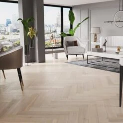 Liberty Floors Pearl White Oak - Manor Herringbone Parquet 14mm Engineered Real Wood Flooring (249872) -Flooring Discount Store pearl white oak manor herringbone parquet 14mm engineered real wood flooring 249872 p108539 242571 image