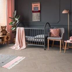 Liberty Floors Pebble Grey Oak - Herringbone Parquet 14mm Engineered Real Wood Flooring (219386) -Flooring Discount Store pebble grey oak herringbone parquet 14mm engineered real wood flooring 219386 p85834 207318 image