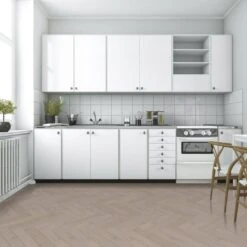 Liberty Floors Pebble Grey Oak - Herringbone Parquet 14mm Engineered Real Wood Flooring (219386) -Flooring Discount Store pebble grey oak herringbone parquet 14mm engineered real wood flooring 219386 p85834 242848 image