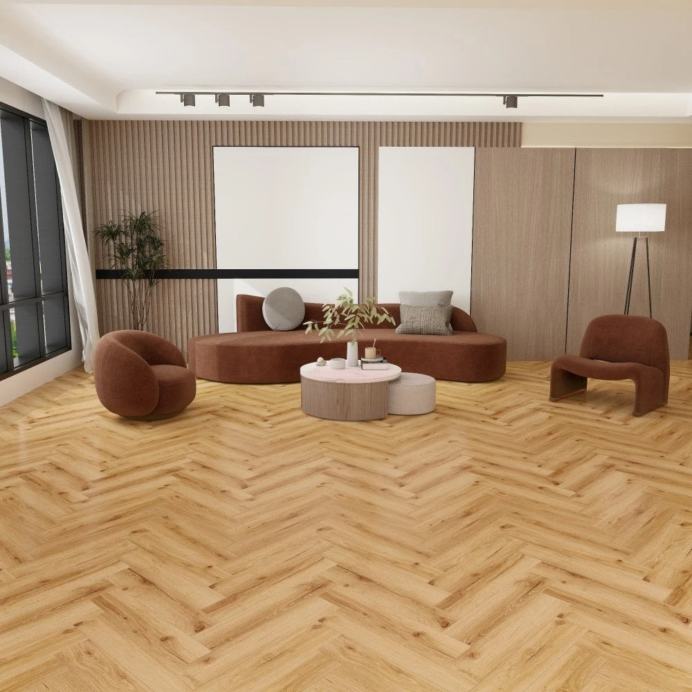 Liberty Floors Rustic Oak - Lifestyle SPC Herringbone 5.5mm Rigid Core Vinyl Flooring (305105) 1 Liberty Floors Rustic Oak - Lifestyle SPC Herringbone 5.5mm Rigid Core Vinyl Flooring (305105)