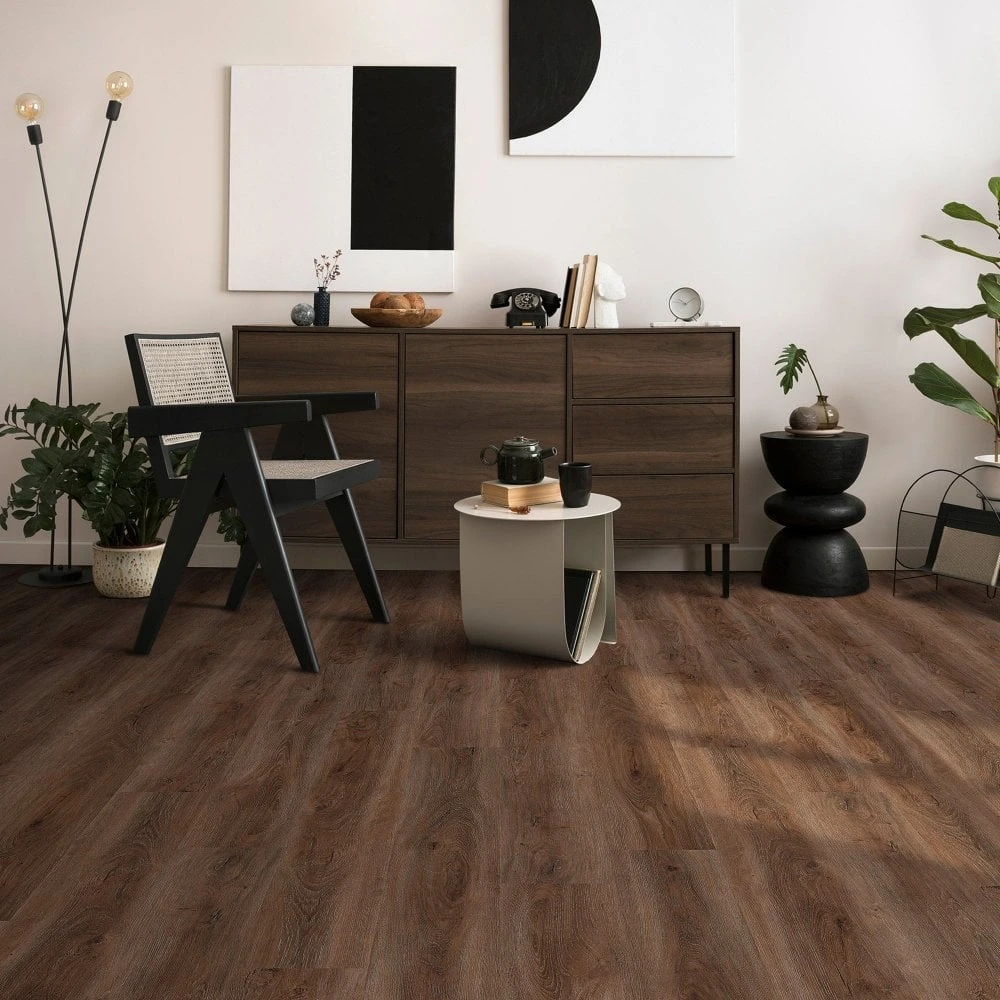 Liberty Floors Signature Dark Oak - Impressive 6mm Rigid Core Vinyl Flooring (323046) 2 Liberty Floors Signature Dark Oak - Impressive 6mm Rigid Core Vinyl Flooring (323046) - Image 2