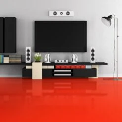 Flooring Discount Store 25 Liberty Floors Traffic Red - Lustre Flawless 8mm High Gloss Laminate Flooring (249742)