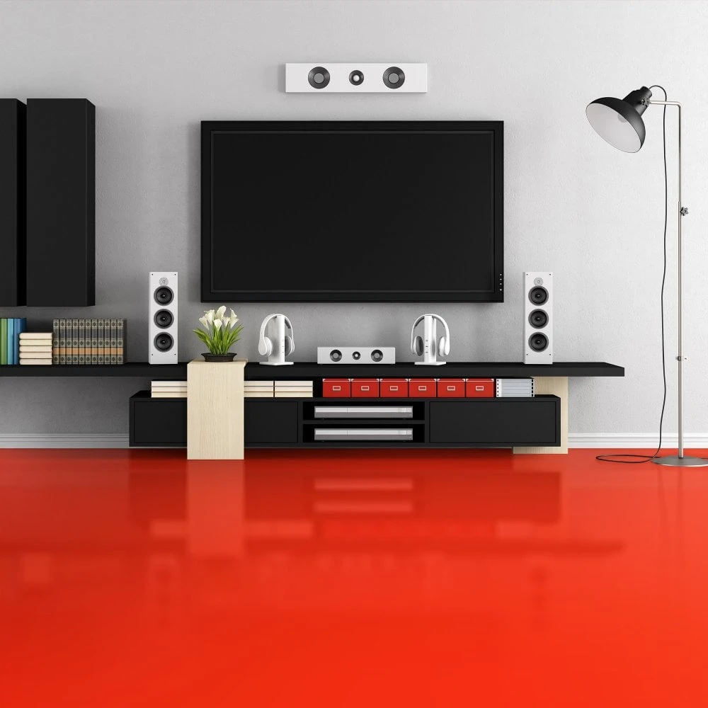 Liberty Floors Traffic Red - Lustre Flawless 8mm High Gloss Laminate Flooring (249742) 1 Liberty Floors Traffic Red - Lustre Flawless 8mm High Gloss Laminate Flooring (249742)