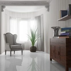 Liberty Floors White - Lustre Flawless 8mm High Gloss Laminate Flooring (183654) -Flooring Discount Store white lustre flawless 8mm high gloss laminate flooring 183654 p69724 187826 image