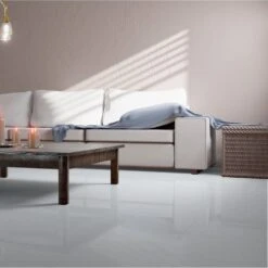 Liberty Floors White - Lustre Stone 8mm High Gloss Laminate Flooring (223770) -Flooring Discount Store white lustre stone 8mm high gloss laminate flooring 223770 p90000 207814 image