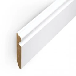 Leader White Torus Laminate Skirting Board (2.4m) -Flooring Discount Store white torus laminate skirting board 2 4m p84888 191788 image