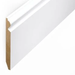 Leader White Torus Laminate Skirting Board (2.4m) -Flooring Discount Store white torus laminate skirting board 2 4m p84888 191789 image